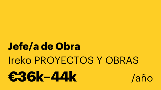 Jefe/a de Obra