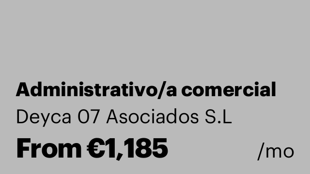 Administrativo/a comercial