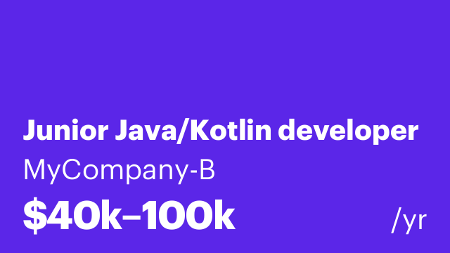 Junior Java/Kotlin developer