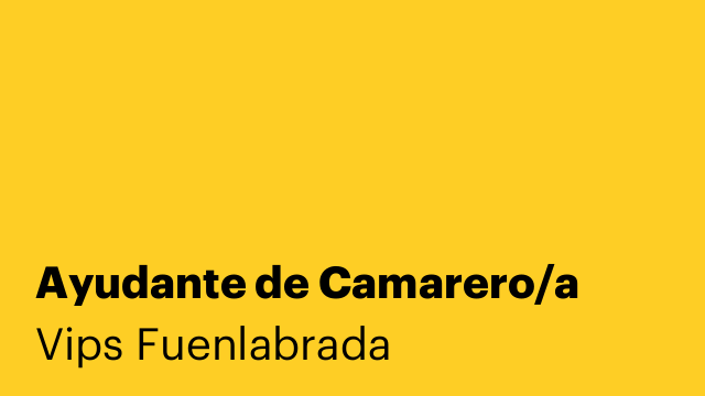 Ayudante de Camarero/a