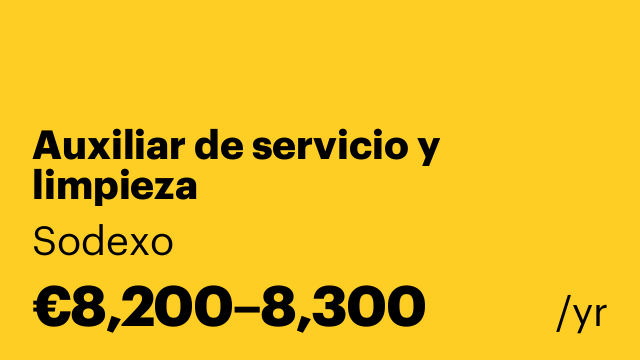 Auxiliar de servicio y limpieza