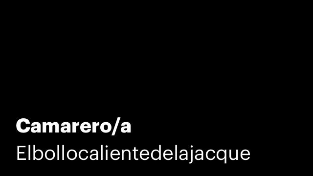 Camarero/a