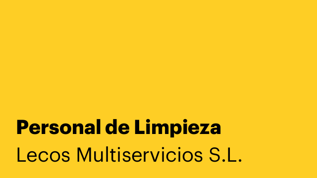Personal de Limpieza