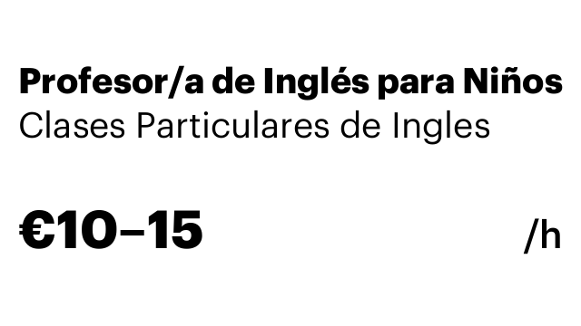 Profesor/a de Inglés para Niños