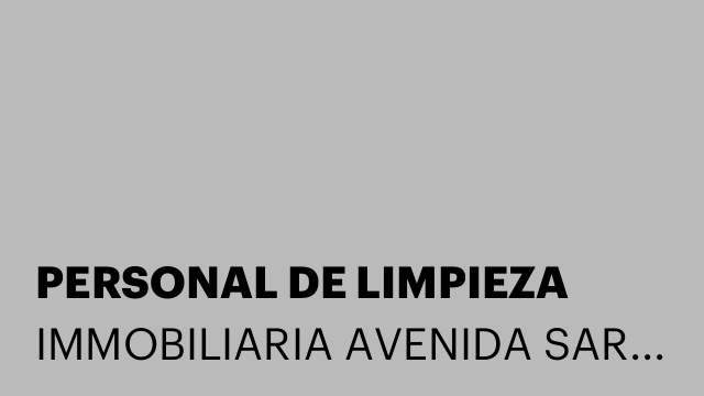 PERSONAL DE LIMPIEZA