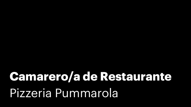 Camarero/a de Restaurante