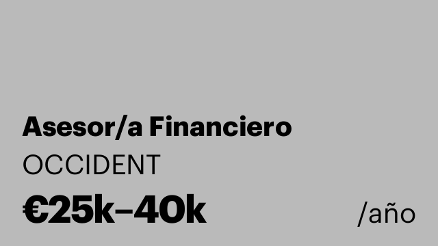 Asesor/a Financiero