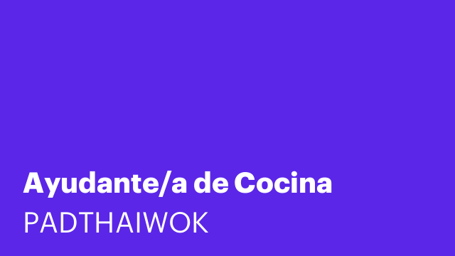 Ayudante/a de Cocina