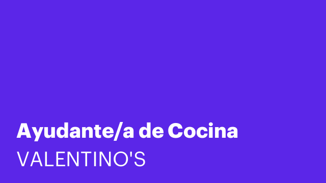Ayudante/a de Cocina