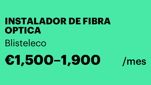 INSTALADOR DE FIBRA OPTICA