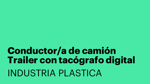 Conductor/a de camión Trailer con tacógrafo digital