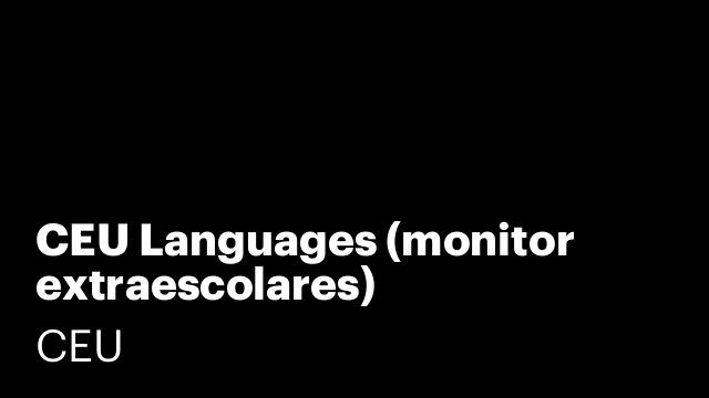 CEU Languages (monitor extraescolares)