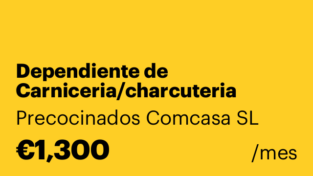 Dependiente de Carniceria/charcuteria