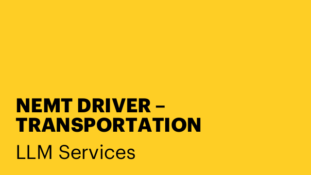 NEMT DRIVER – TRANSPORTATION SERVICES