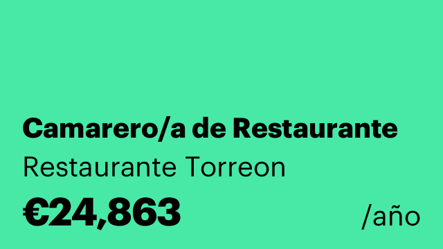 Camarero/a de Restaurante