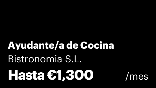 Ayudante/a de Cocina