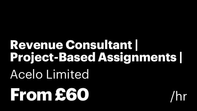 Revenue Consultant | Project-Based Assignments | Acelo Collective