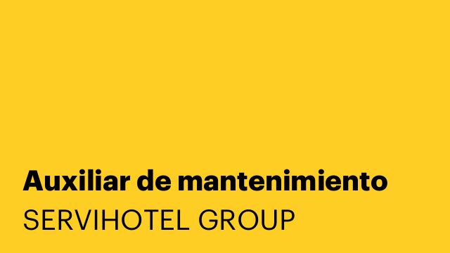 Auxiliar de mantenimiento