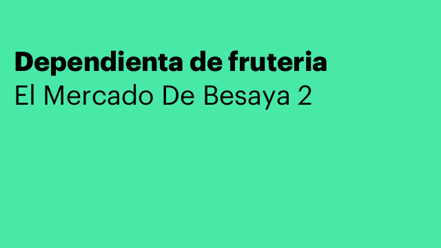 Dependienta de fruteria