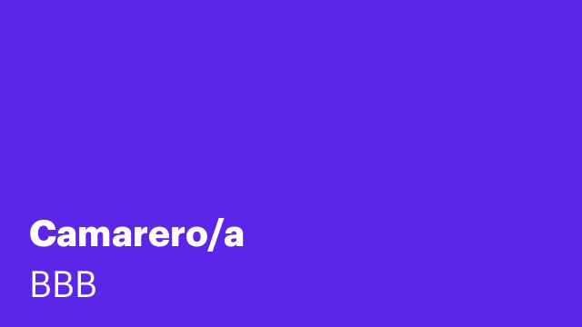 Camarero/a