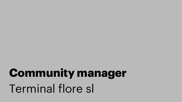 Community manager