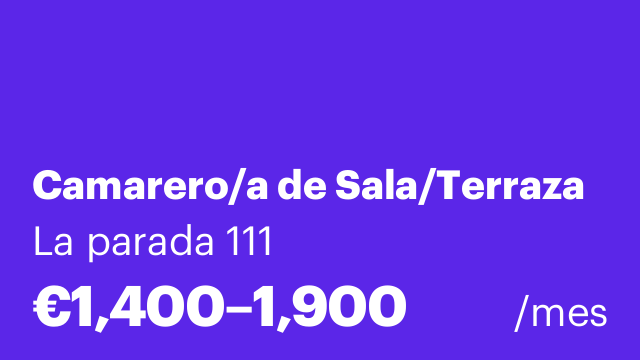 Camarero/a de Sala/Terraza