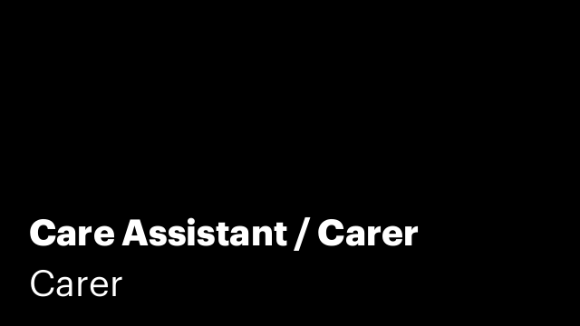Care Assistant / Carer