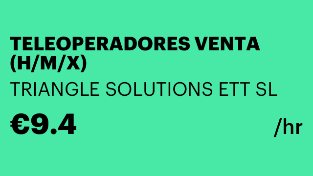 TELEOPERADORES VENTA (H/M/X)