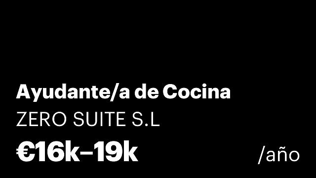 Ayudante/a de Cocina