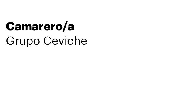 Camarero/a