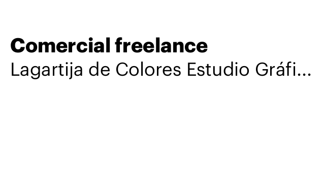 Comercial freelance