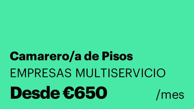 Camarero/a de Pisos