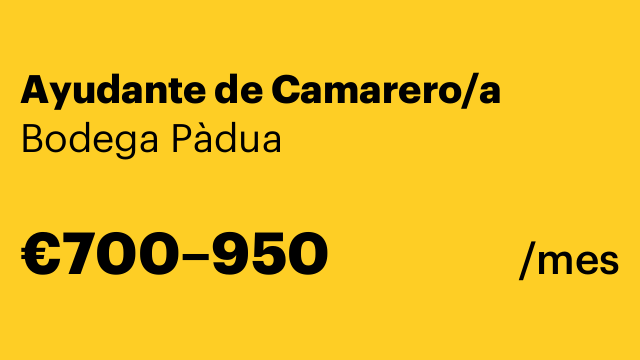 Ayudante de Camarero/a