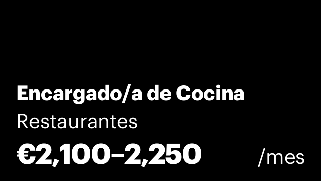 Encargado/a de Cocina