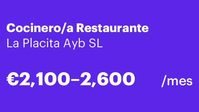 Cocinero/a Restaurante