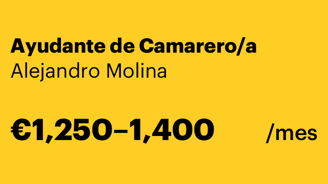 Ayudante de Camarero/a