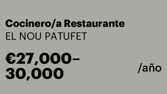 Cocinero/a Restaurante