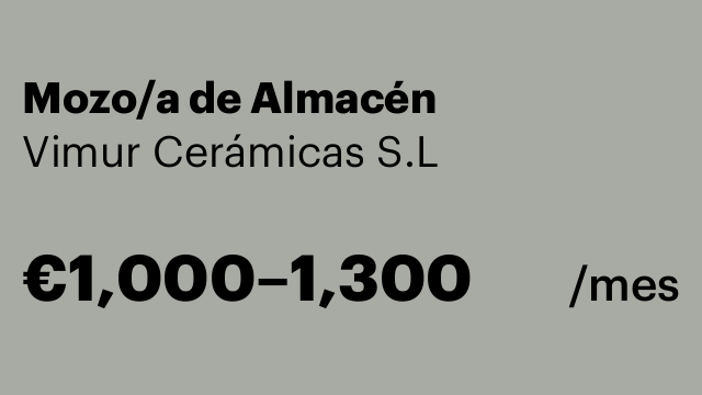 Mozo/a de Almacén