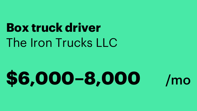 Box truck driver