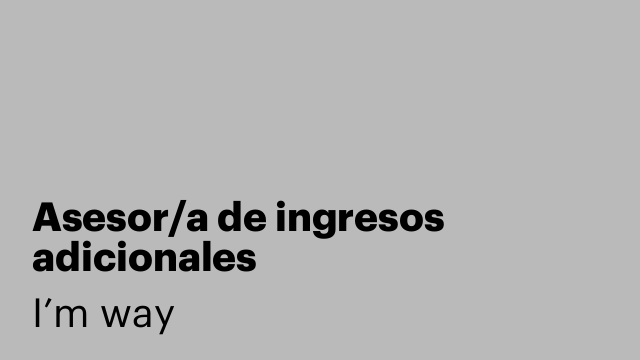 Asesor/a de ingresos adicionales