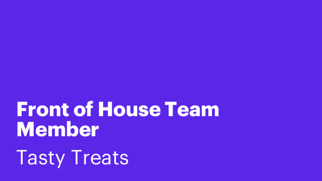 Front of House Team Member
