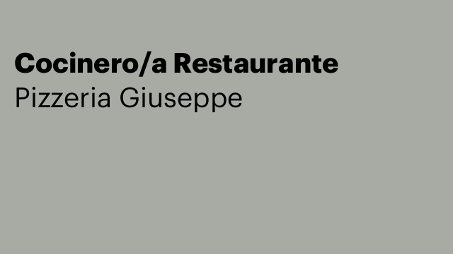 Cocinero/a Restaurante
