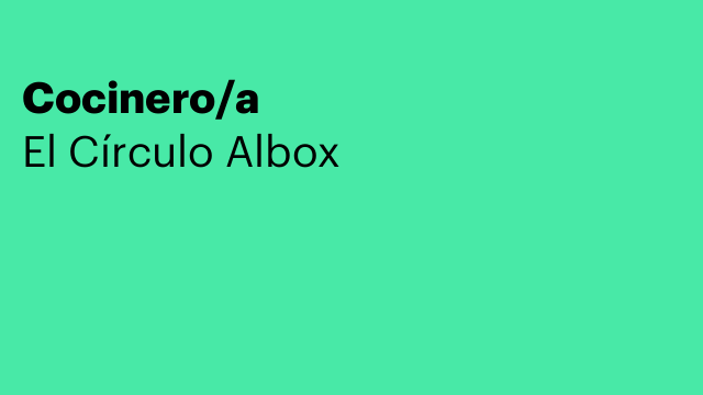 Cocinero/a