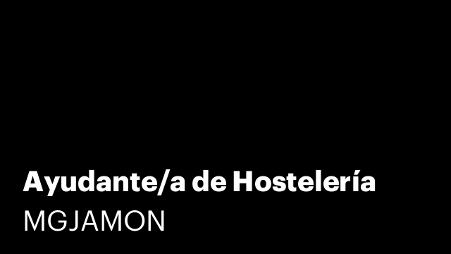 Ayudante/a de Hostelería