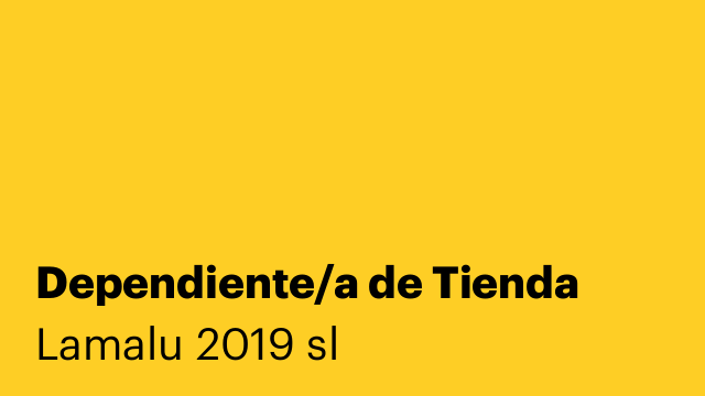 Dependiente/a de Tienda