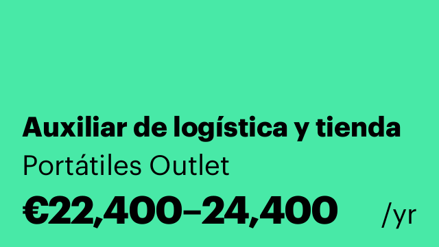 Auxiliar de logística y tienda