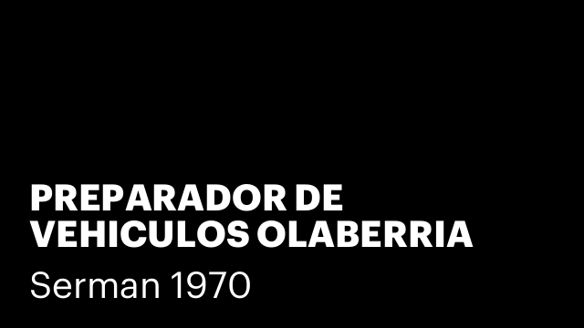 PREPARADOR DE VEHICULOS OLABERRIA
