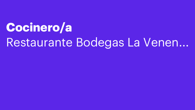 Cocinero/a