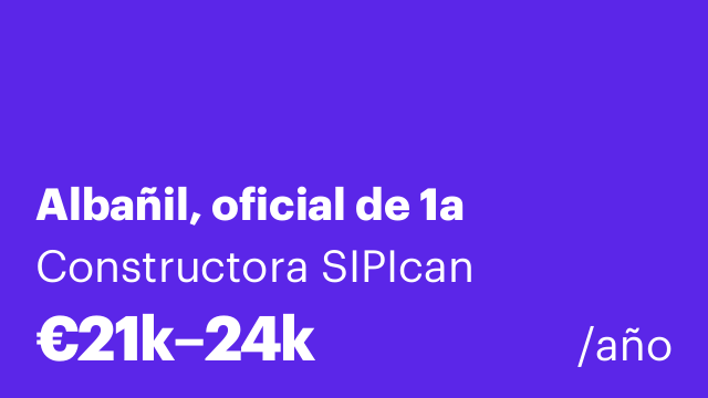 Albañil, oficial de 1a