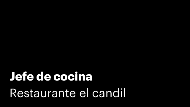 Jefe de cocina
